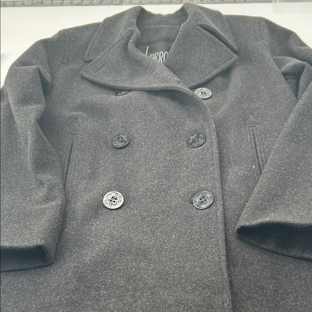 Elegant Charcoal Pea Coat